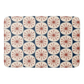 Moderne Atomdots-Retro-Muster Mitte des Jahrhunder Badematte (Vorderseite)