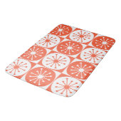 Moderne Atomdots-Retro-Muster Mitte des Jahrhunder Badematte (Schrägansicht)