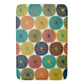 Moderne Atomdots-Retro-Muster Mitte des Jahrhunder Badematte (Vorderseite Vertikal)