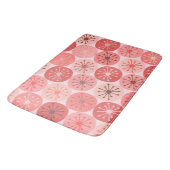 Moderne Atomdots-Retro-Muster Mitte des Jahrhunder Badematte (Schrägansicht)