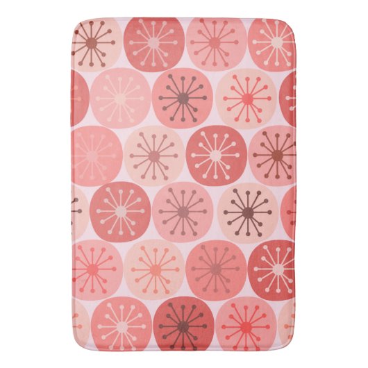 Moderne Atomdots-Retro-Muster Mitte des Jahrhunder Badematte (Vorderseite Vertikal)