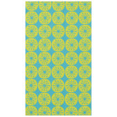 Moderne Atomdots Türkis und Limon Tischdecke (Vorderseite)