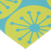 Moderne Atomdots Türkis und Limon Tischdecke (Schrägansicht)