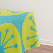 Moderne Atomdots Türkis und Limon Tischdecke (Beispiel)
