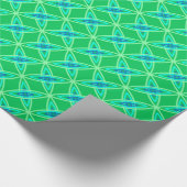 Moderne Atomdrucke Mitte des Jahrhunderts - Jade G Geschenkpapier (Ecke)