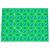Moderne Atomdrucke Mitte des Jahrhunderts - Jade G Große Geschenktüte (Vorderseite)