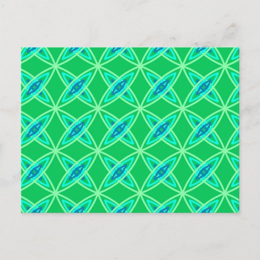 Moderne Atomdrucke Mitte des Jahrhunderts - Jade G Postkarte (Vorderseite)