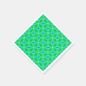 Moderne Atomdrucke Mitte des Jahrhunderts - Jade G Serviette (Ecke)