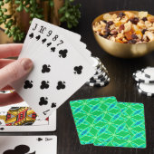 Moderne Atomdrucke Mitte des Jahrhunderts - Jade G Spielkarten (In Situ)