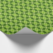 Moderne Atomdrucke Mitte des Jahrhunderts - Oliven Geschenkpapier (Ecke)