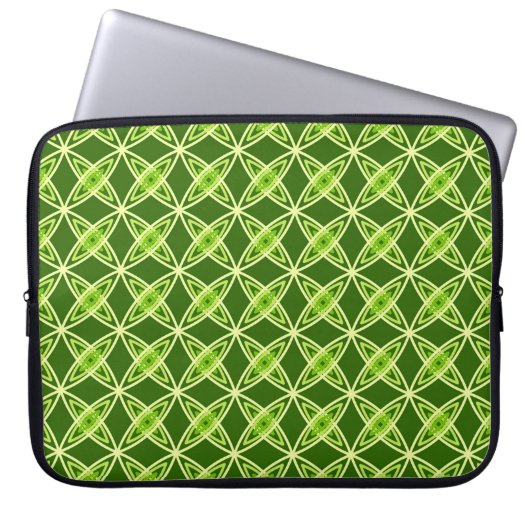 Moderne Atomdrucke Mitte des Jahrhunderts - Oliven Laptopschutzhülle (Vorderseite)