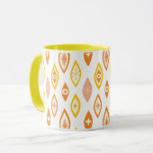 Moderne Atomformen, gelb, orange Tasse (Vorderseite Links)