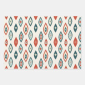 Moderne Atomformen, rot, Aqua, Aquamarin Geschenkpapier Set (Vorderseite 3)