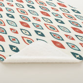 Moderne Atomformen, rot, Aqua, Aquamarin Sherpadecke (3/4)