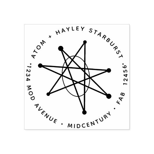 Moderne Atomgalaxie MCM aus dem Mittelalter, moder Gummistempel (Prägung)