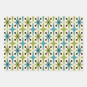 Moderne Atommuster aus dem Mittelalter Geschenkpapier Set (Vorderseite)