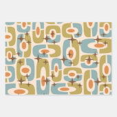 Moderne Atommuster aus dem Mittelalter Geschenkpapier Set (Vorderseite 3)
