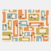 Moderne Atommuster aus dem Mittelalter Geschenkpapier Set (Vorderseite 2)