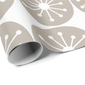 Moderne Atompunkte des Mittelalters im Winter grau Geschenkpapier (Rolleneckpunkt)