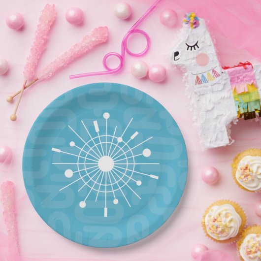 Moderne Atomsputnik-Snowflake-MOD im Mittelalter Pappteller (Party)