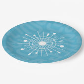 Moderne Atomsputnik-Snowflake-MOD im Mittelalter Pappteller (Schrägansicht)