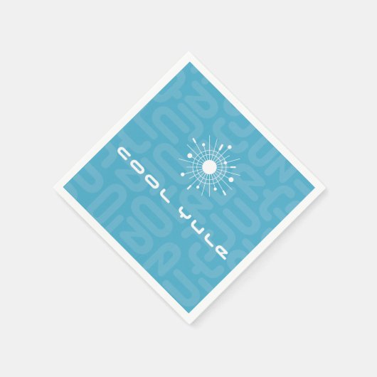 Moderne Atomsputnik-Snowflake-MOD Mitte des Jahrhu Serviette (Ecke)