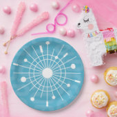 Moderne Atomsputnik Snowflake Weihnachten MCM Pappteller (Party)