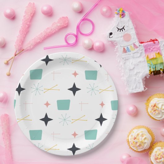 Moderne Atomstars des Mittelalters Pappteller (Party)