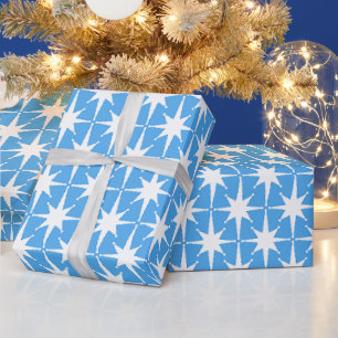 Moderne Atomstars Mitte des Jahrhunderts Festivals Geschenkpapier