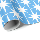 Moderne Atomstars Mitte des Jahrhunderts Festivals Geschenkpapier (Rolleneckpunkt)