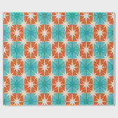 Moderne Atomstars Mitte des Jahrhunderts Prüfmuste Geschenkpapier (Flach)