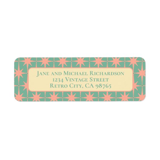 Moderne Atomstars Mitte des Jahrhunderts Retro Pin (Vorne)