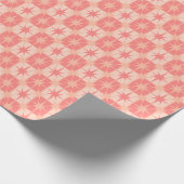 Moderne Atomstars Mitte des Jahrhunderts rosafarbe Geschenkpapier (Ecke)