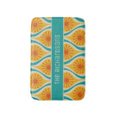 Moderne Atomtropfen Mitte des Jahrhunderts Retro P Badematte (Vorderseite Vertikal)