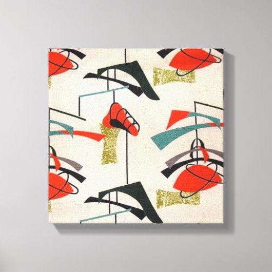 Moderne Atomwerkstoffe aus der Mitte des Jahrhunde Leinwanddruck (Vorderseite)