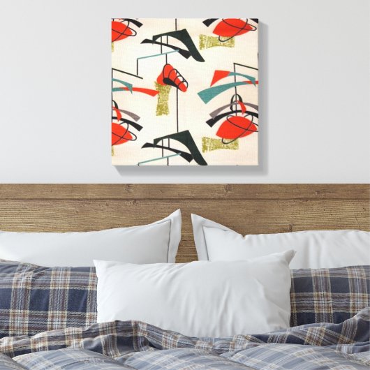 Moderne Atomwerkstoffe aus der Mitte des Jahrhunde Leinwanddruck (Insitu (Schlafzimmer))