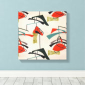 Moderne Atomwerkstoffe aus der Mitte des Jahrhunde Leinwanddruck (Insitu (Holzboden))