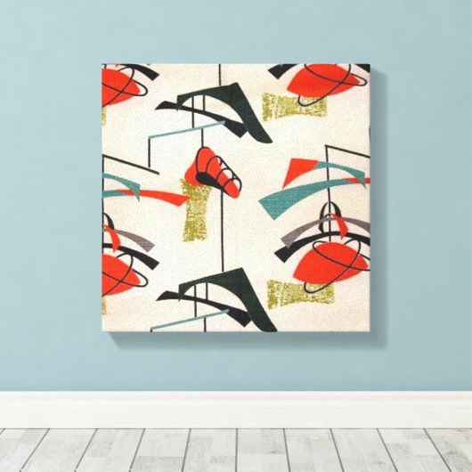 Moderne Atomwerkstoffe aus der Mitte des Jahrhunde Leinwanddruck (Insitu (Holzboden))