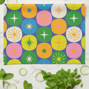 Moderne Atomzeitalter des Mittelalters in farbenfr Geschirrtuch