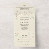 Moderne Atomzeitalterung im Retrostil des Mittelja All In One Einladung (Innen Boden)