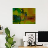 Moderne attraktive Abstrakte Kunstdruckerei Poster (Heimbüro)