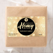 Moderne attraktive glitzernde goldene Biene Drehbu (Insitu)