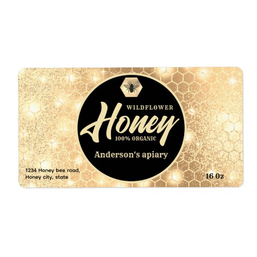 Moderne attraktive glitzernde goldene Biene Drehbu (Vorne)