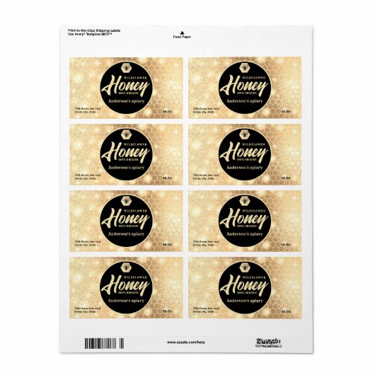 Moderne attraktive glitzernde goldene Biene Drehbu (Vorne)