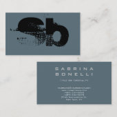 Moderne attraktive Monogram Standard Business Card Visitenkarte (Vorne/Hinten)