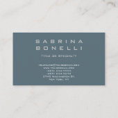 Moderne attraktive Monogram Standard Business Card Visitenkarte (Rückseite)