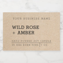 Moderne Aufkleber für natürliche Kerzen