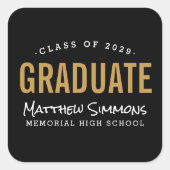 Moderne Aufkleber für Personalisierte Abschluss (Vorderseite)