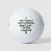 Moderne Aufmerksamkeit Spuke Eichhörnchen Schwarze Golfball (Vorderseite)