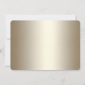 Moderne, aufwendige goldene Blumen mit Perlen Save The Date (Rückseite)